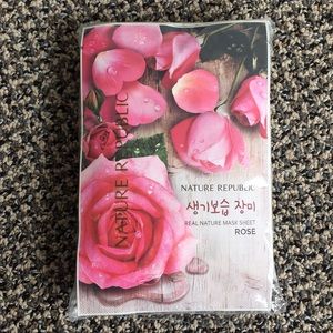 Set of 10 Nature Republic Real Mask Sheets Rose